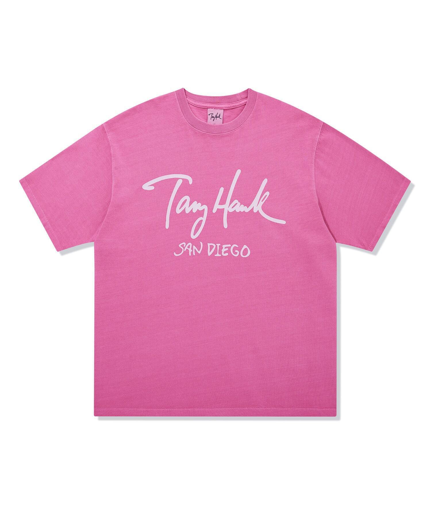 피그먼트 다잉 에센셜 티셔츠 핑크